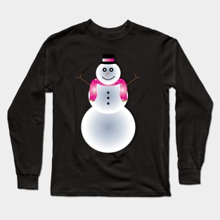 Christmas SnowMan Big Hug Long Sleeve T-Shirt